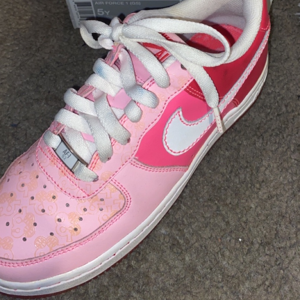 Youth 5 Pink & White Air Forces